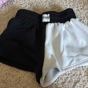 Black and White Two-Tone Shorts